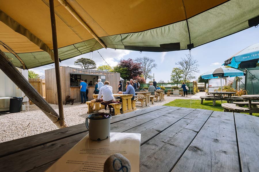 Table-and-view-out-tent-Da-Bara-Bakery-In-The-Garden-Cafe-gallery-Window-Da-Bara-Bakery